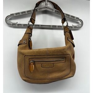 COACH Purse Penelope Hobo Metallic Tan Gold Pebbled Leather Shoulder Bag‎ VTG